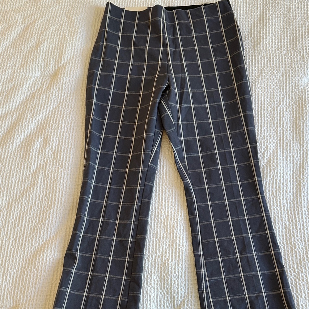 A New Day Navy and White Plaid Pants